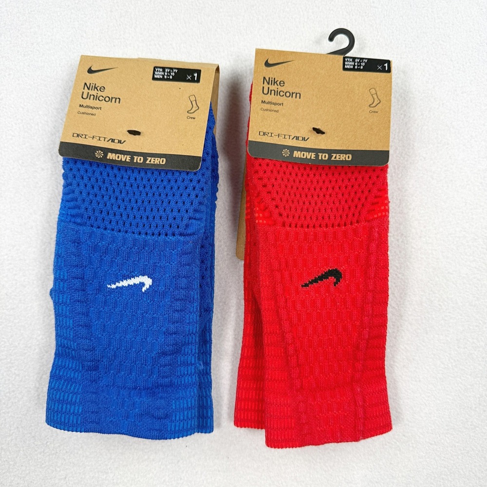 Nike Unicorn 2 Pack Crew Cushioned Socks / Size M (W 6-10, M 6-8) / FZ3399